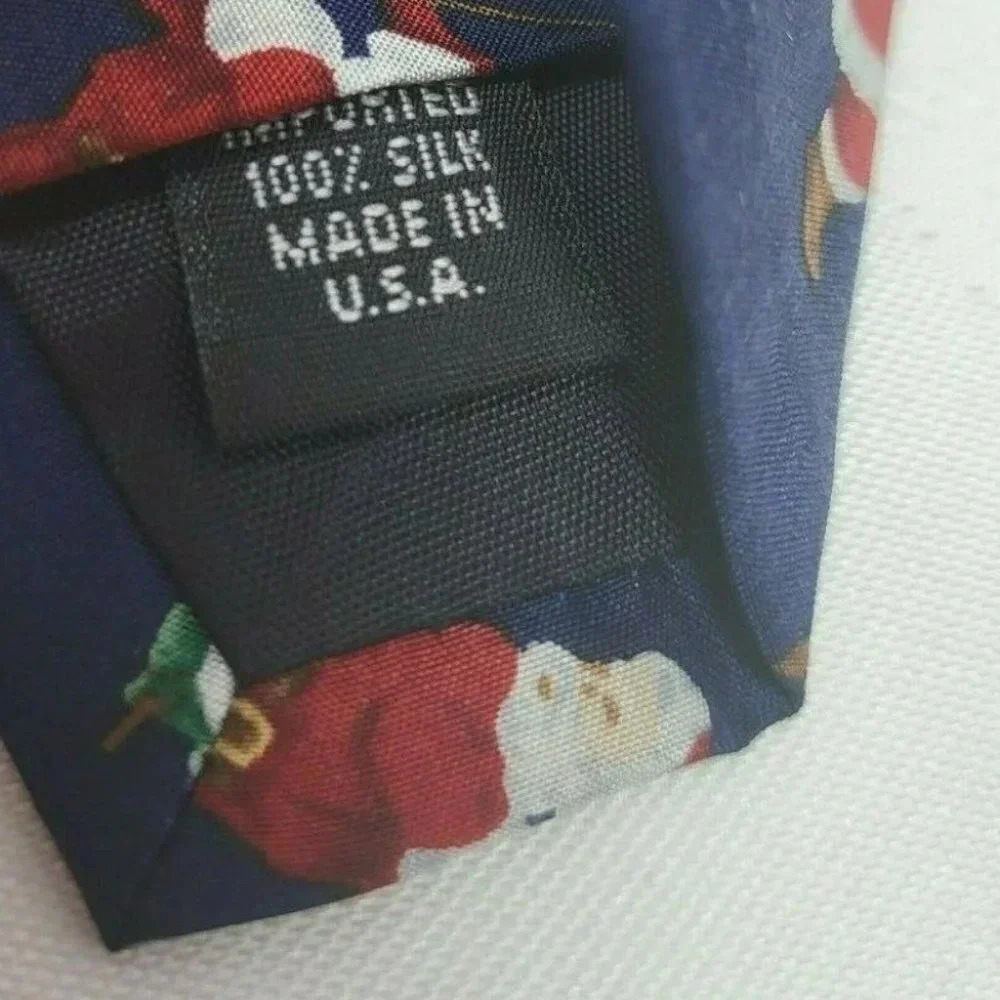 Santa Playing Golf multi color Neck tie - Picture 6 of 6